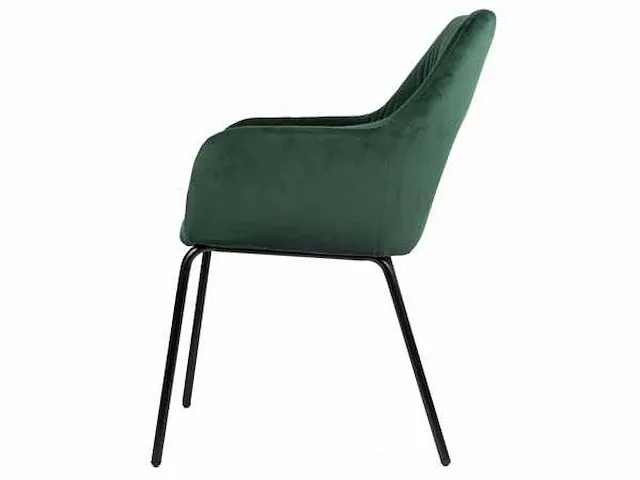 6x design eetkamerstoel groen velvet - afbeelding 4 van  5