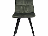 6x design eetkamerstoel groen velvet - afbeelding 2 van  5