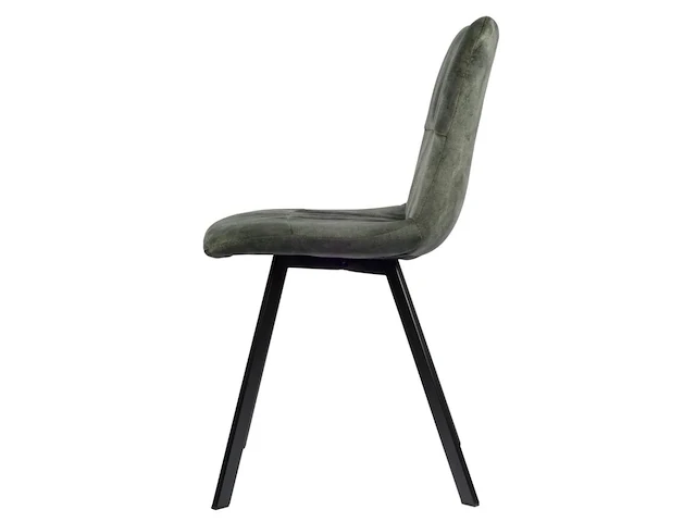 6x design eetkamerstoel groen velvet - afbeelding 4 van  5