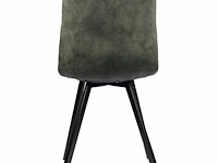 6x design eetkamerstoel groen velvet - afbeelding 5 van  5