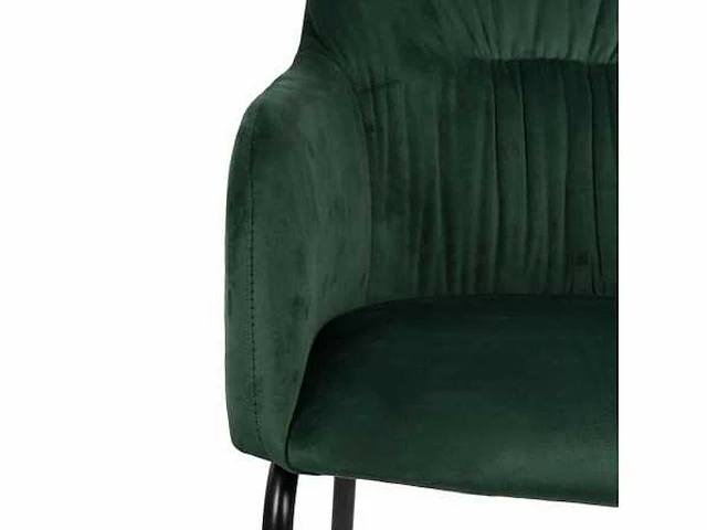 6x design eetkamerstoel groen velvet - afbeelding 3 van  5