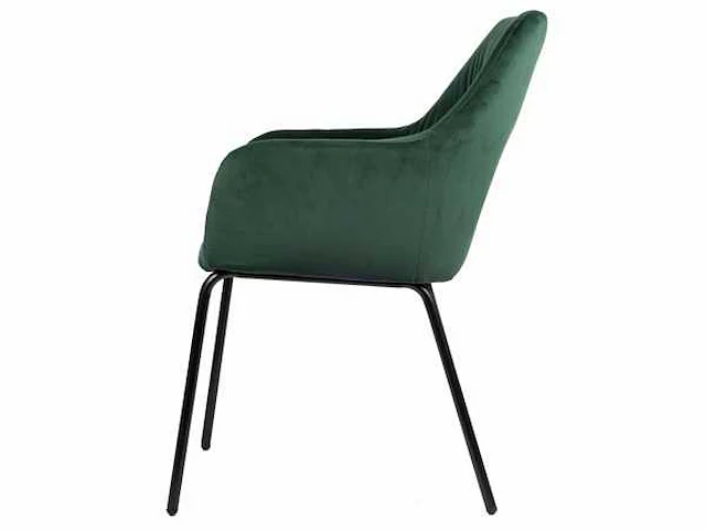 6x design eetkamerstoel groen velvet - afbeelding 4 van  5