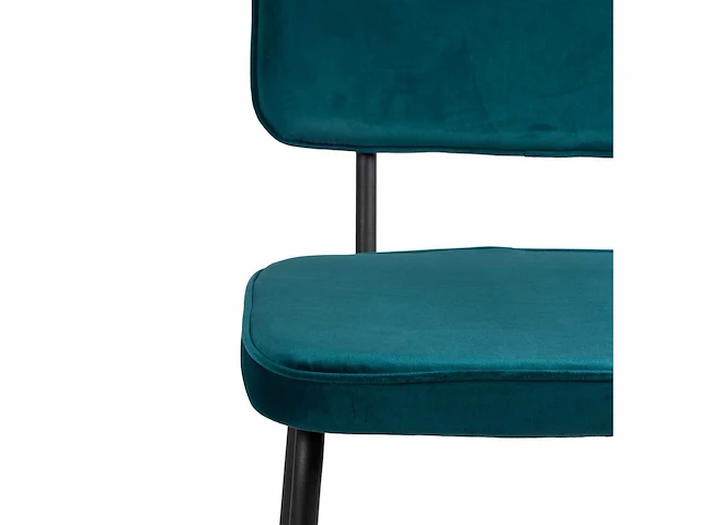 6x design eetkamerstoel petrol groen velvet - afbeelding 4 van  5