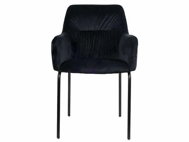 6x design eetkamerstoel zwart velvet - afbeelding 3 van  4