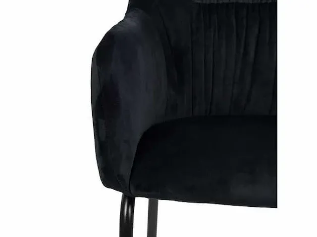 6x design eetkamerstoel zwart velvet - afbeelding 4 van  4