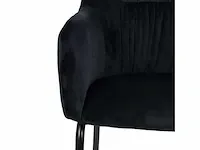 6x design eetkamerstoel zwart velvet - afbeelding 4 van  4