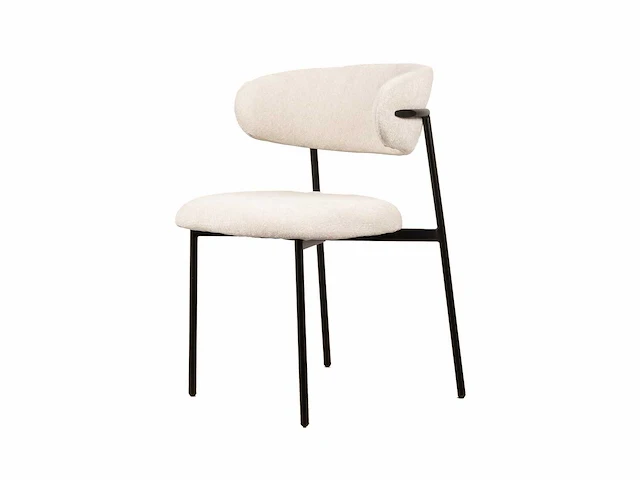 6x design eetkamerstoelen ecru chenille - afbeelding 1 van  3