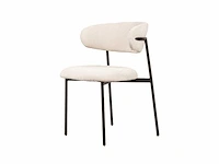 6x design eetkamerstoelen ecru chenille - afbeelding 1 van  3