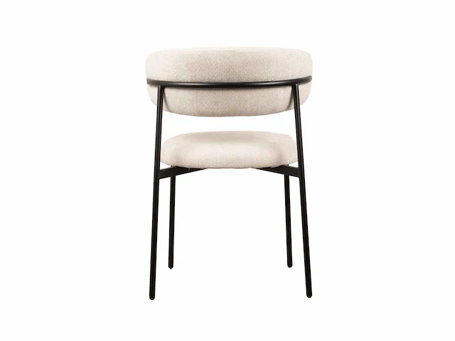 6x design eetkamerstoelen ecru chenille - afbeelding 3 van  3