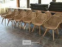 6x design veranda stoel riet/metaal - afbeelding 1 van  3