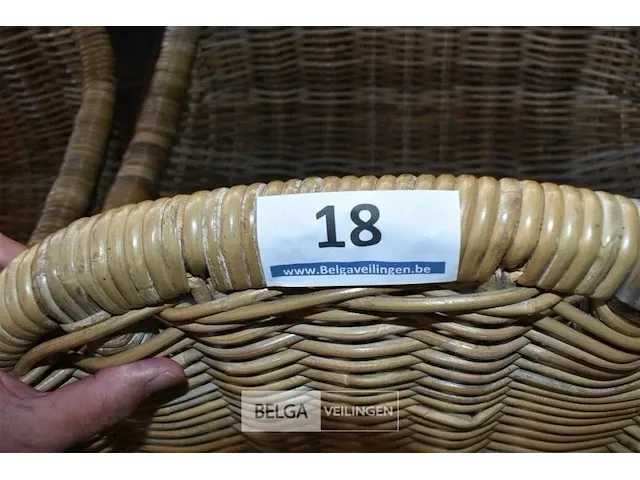 6x design veranda stoel riet/metaal - afbeelding 2 van  3