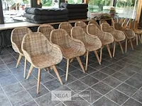 6x design veranda stoel riet/metaal - afbeelding 1 van  2