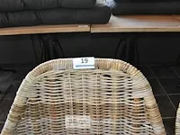 6x design veranda stoel riet/metaal - afbeelding 2 van  2