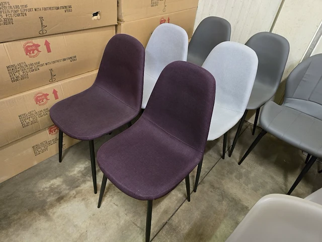 6x eetkamerstoel kansy 4x pu 2x fabrics - afbeelding 1 van  4