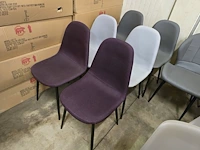 6x eetkamerstoel kansy 4x pu 2x fabrics
