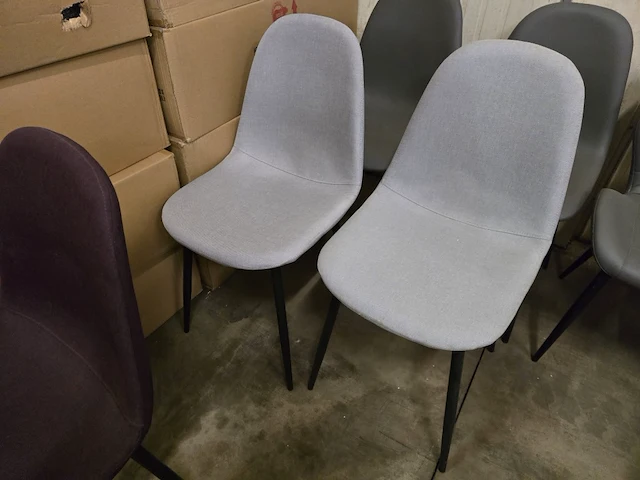 6x eetkamerstoel kansy 4x pu 2x fabrics - afbeelding 3 van  4