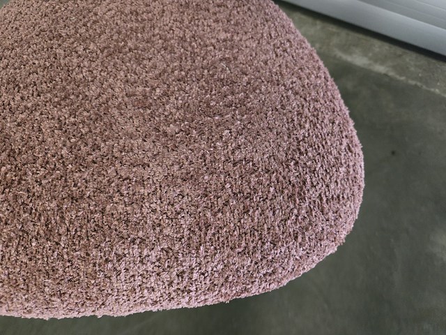 6x eetkamerstoel melanie roze bouclé - afbeelding 4 van  5