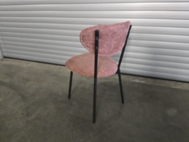 6x eetkamerstoel melanie roze bouclé - afbeelding 5 van  5