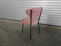 6x eetkamerstoel melanie roze bouclé - afbeelding 5 van  5