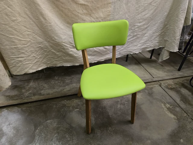 6x eetkamerstoel mia green pu - afbeelding 2 van  7