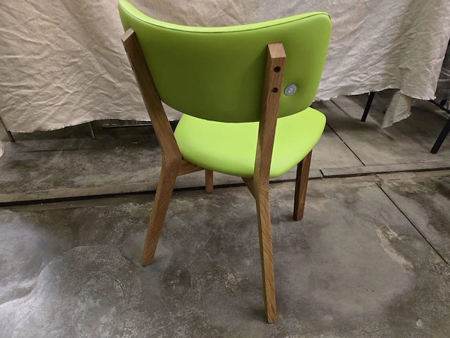 6x eetkamerstoel mia green pu - afbeelding 5 van  7