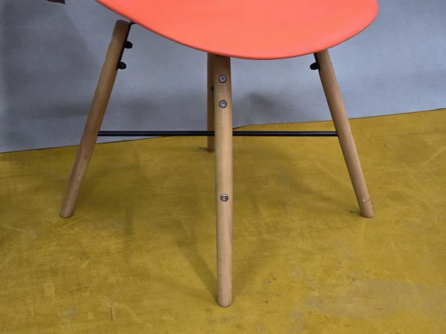 6x eetkamerstoel romy orange pp - afbeelding 4 van  5