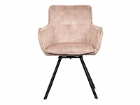 6x eetkamerstoel taupe velvet - afbeelding 2 van  5