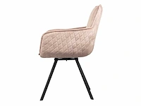 6x eetkamerstoel taupe velvet - afbeelding 3 van  5