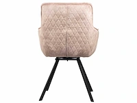6x eetkamerstoel taupe velvet - afbeelding 4 van  5