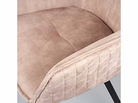 6x eetkamerstoel taupe velvet - afbeelding 5 van  5