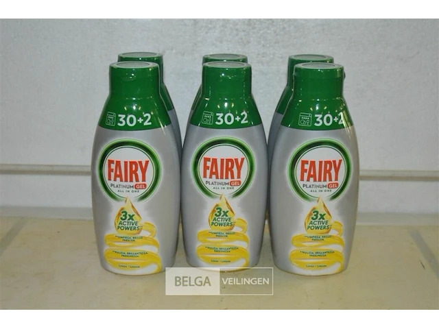6x fairy platinum gel vaatwasser 650ml - afbeelding 1 van  2