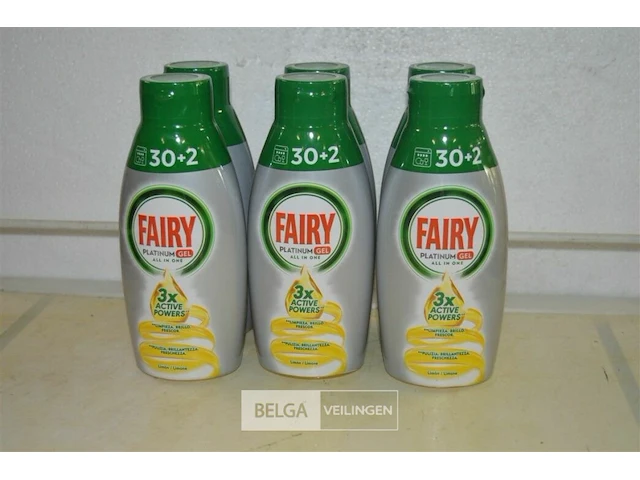 6x fairy platinum gel vaatwasser 650ml - afbeelding 1 van  2