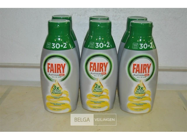 6x fairy platinum gel vaatwasser 650ml - afbeelding 1 van  2