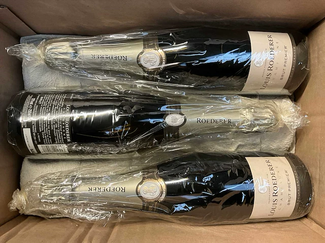 6x fles champagne louis roederer brut premier - afbeelding 1 van  5