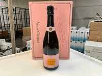 6x fles champagne veuve clicquot brut rosé - afbeelding 1 van  6