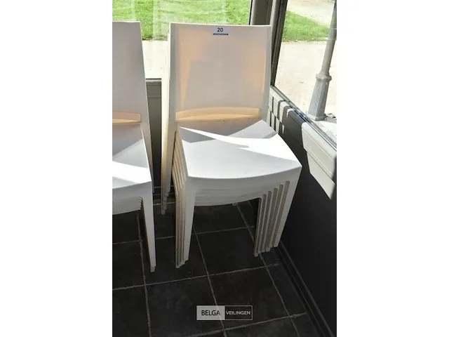6x hard plastieken bistro stoel - afbeelding 1 van  1