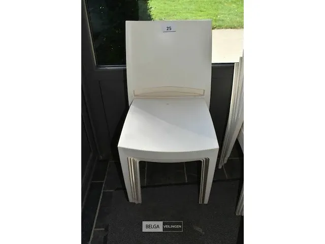 6x hard plastieken bistro stoel - afbeelding 1 van  2