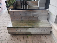 6x houten bank + bijhorende kussens - afbeelding 1 van  6