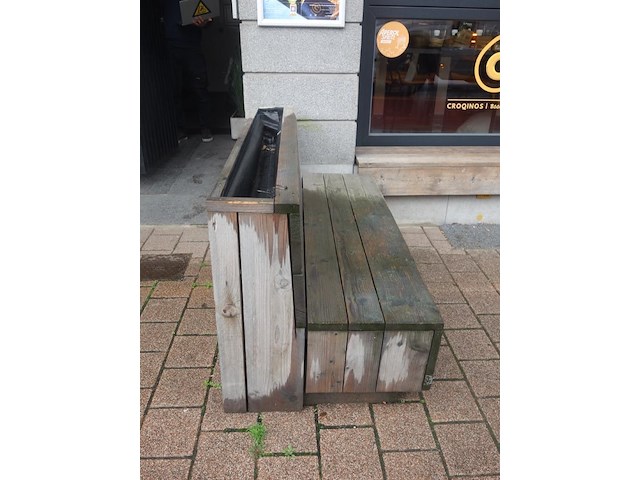 6x houten bank + bijhorende kussens - afbeelding 2 van  6