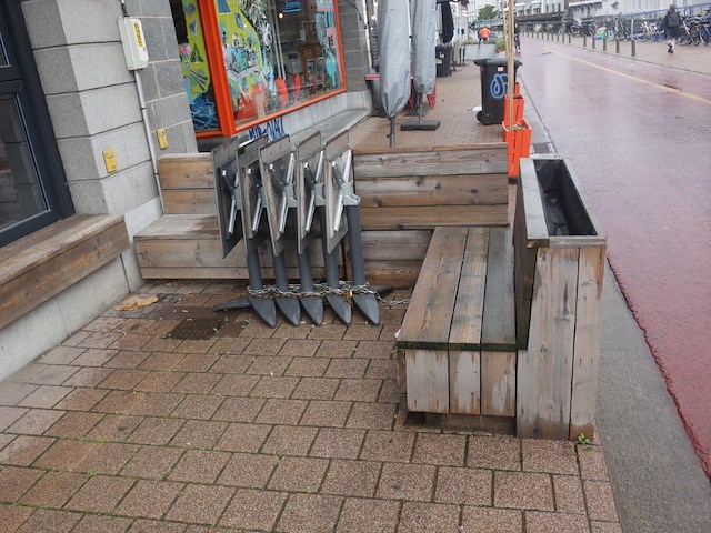 6x houten bank + bijhorende kussens - afbeelding 3 van  6