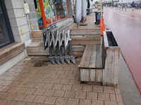 6x houten bank + bijhorende kussens - afbeelding 3 van  6