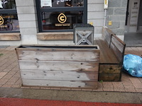 6x houten bank + bijhorende kussens - afbeelding 4 van  6