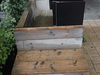 6x houten bank + bijhorende kussens - afbeelding 5 van  6