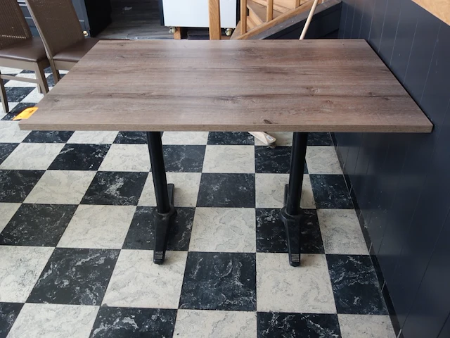6x houten tafel - afbeelding 1 van  3