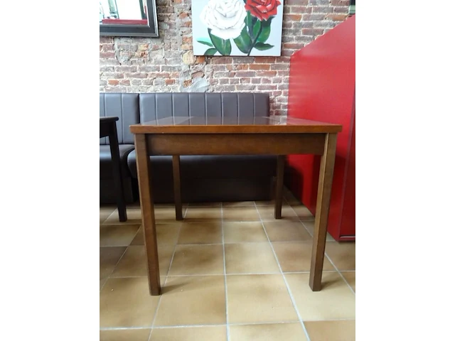 6x houten tafel - afbeelding 1 van  3