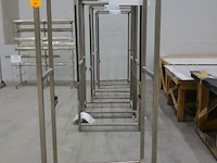 6x inox constructie + metalen houder - afbeelding 1 van  5