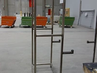 6x inox constructie + metalen houder - afbeelding 2 van  5
