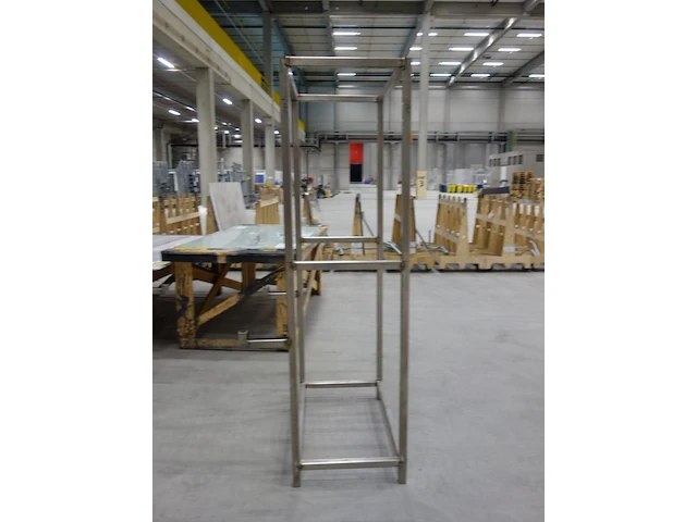 6x inox constructie + metalen houder - afbeelding 3 van  5