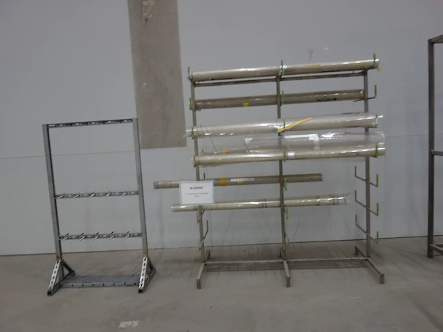 6x inox constructie + metalen houder - afbeelding 4 van  5