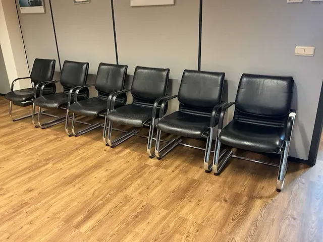 6x lederen vergaderstoel comforto - afbeelding 9 van  11